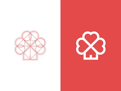 Heart + Home + Clover branding clover design heart home identity illustration lettering logo