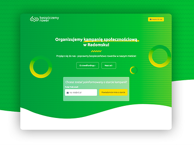 Safe Bike - landing page bike green landing page web design website