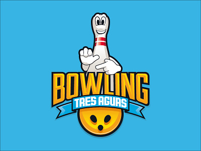 Bowling Tres Aguas bowling logo vector