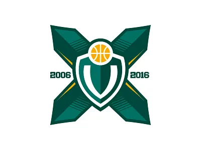 Valcude 10 Anniversary basketball logo valcude vector