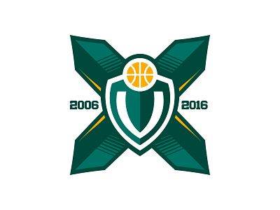 Valcude 10 Anniversary basketball logo valcude vector