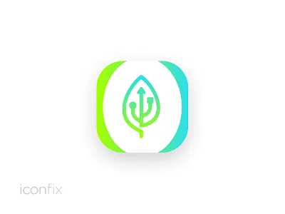 Eco Usb App Icon app icon app icon by serbaneka creative branding app icon eco usb app icon green icon serbaneka ui ux