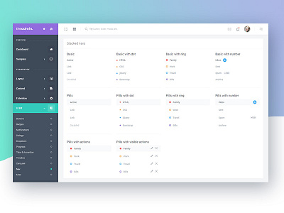 Navigation links - TheAdmin admin application backend dashboard framework link nav navigation panel saas startup uikit