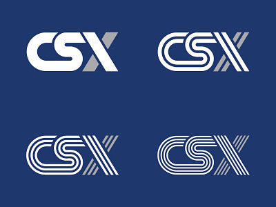 CSX - Customer Service Excellence blue branding business card csx identity logo monogram thick lines thin lines