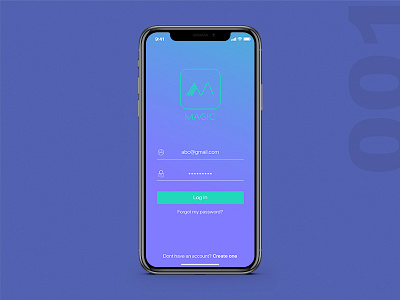 Daily UI #001 - Sign up / Log In 001 dailyui login mobile app