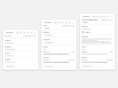 Task Module Wireframe