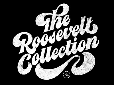 Roosevelt Collection Sketch 70s flourish lettering script swashes