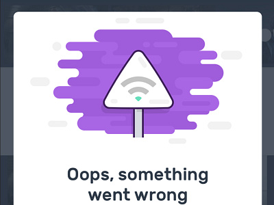 Wifi error illustration digital error message illustration pop up media mobile app ui ux