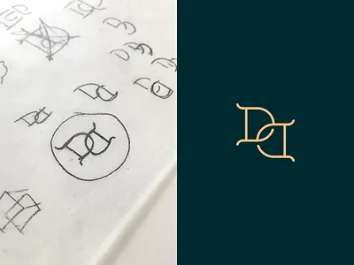 DD - New Project brand design icon identity logo monogram monoweight sketch vector
