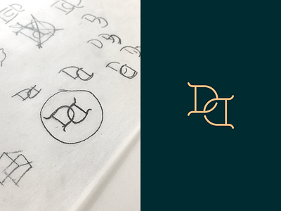 DD - New Project brand design icon identity logo monogram monoweight sketch vector