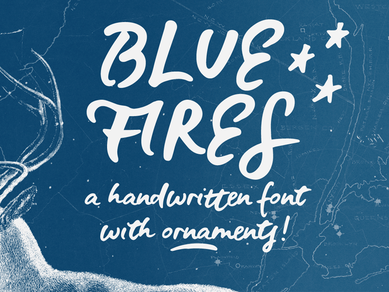 FREE Blue Fires Handwritten Font font free font free script free typeface script font