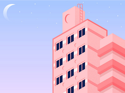 Hi, Building !! art building color design home illustration isometric sky