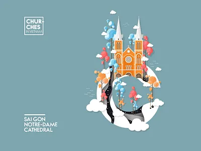 Churches in Vietnam - C ancient architecture cathedral church city culture dribble shot symbol vietnam