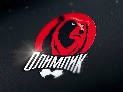 LogoBear ball bear football olimpik olympic red soccer
