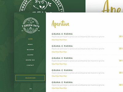 7 GREEN DAYS menu 7greendays clean design food landing menu page restaurant website