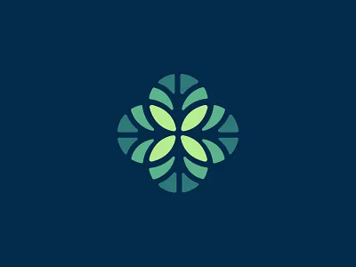 Logo (WIP) brand health identity leaves life logo rose window