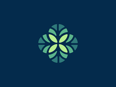 Logo (WIP) brand health identity leaves life logo rose window