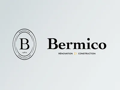 Bermico brand brand branding construction logo vintage