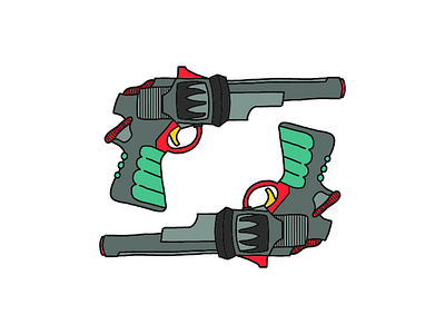 Future Pistols ctcher hero illustration pistols runner scifi shooter