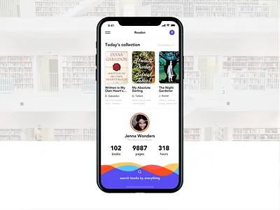 Readon app apple application clean interface iphone light minimal mobile ui ux white
