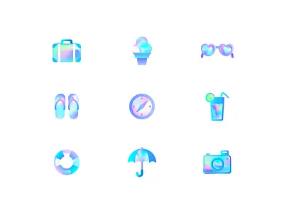 icons_travel icon summer travel