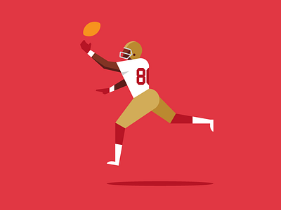 #80 football jerry rice nfl san francisco 49ers vector