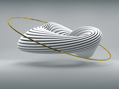 Natural Shapes Architecture 3d architecture curves gold natural render shapes waves