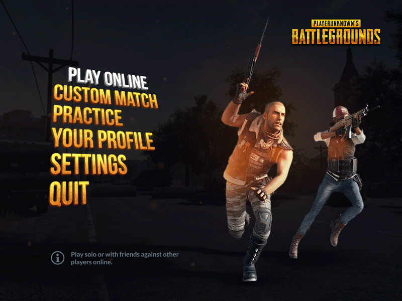 PUBG Menu Concept design game interface motion pubg ui