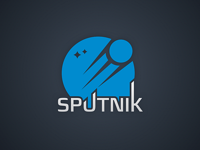 Sputnik Logo galaxy logo planets satellite scrum team logo