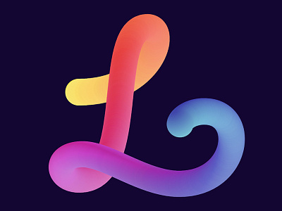 L colorful lettering