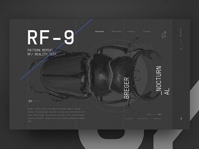 RR/Nocturnal - Dark Patterns 01 dark design insect minimal minimalism music nocturnal pattern techno ui