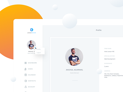 legodesk profilepage legal profile ui
