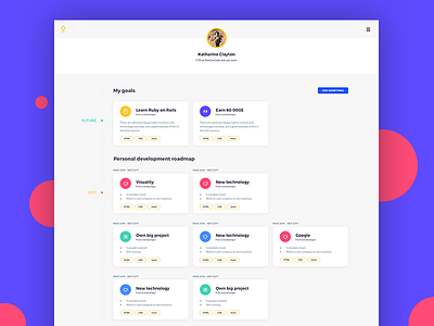 Personal development timeline V2 clean development timeline ui ux