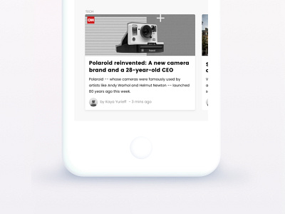 ♦️ News Card aggregator app card ios news sketch ui