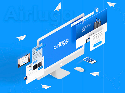 Dribble2 blue minimalistic web application website design