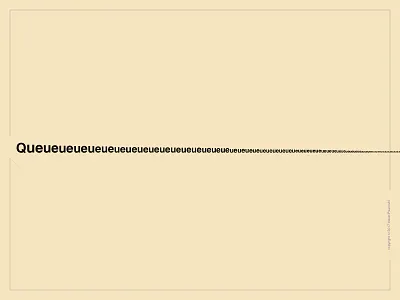 Queue Logotype design flat lettering line logo logotype queue repetition type word wordmark