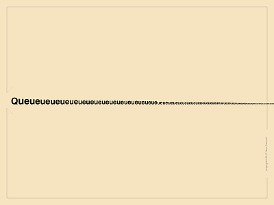 Queue Logotype design flat lettering line logo logotype queue repetition type word wordmark