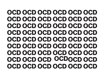 Visual OCD trigger art direction graphic design metaphor obsessive compulsive disorder ocd poster typography