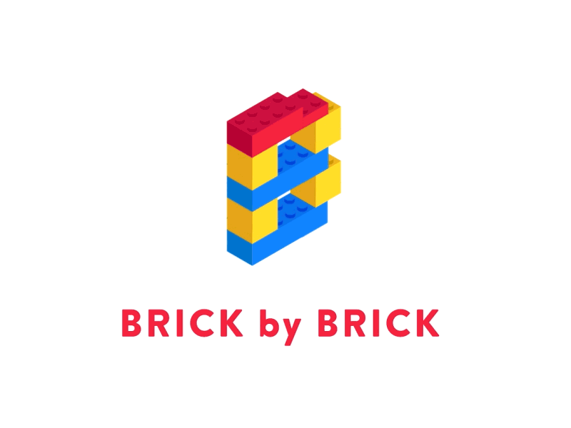 Brick by Brick Animation animation brick gif lego logo