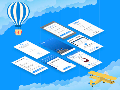 Dribble1 blue web application website design