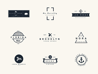 Vector Vintage Logos ai branding eps fashion food free logo vintage