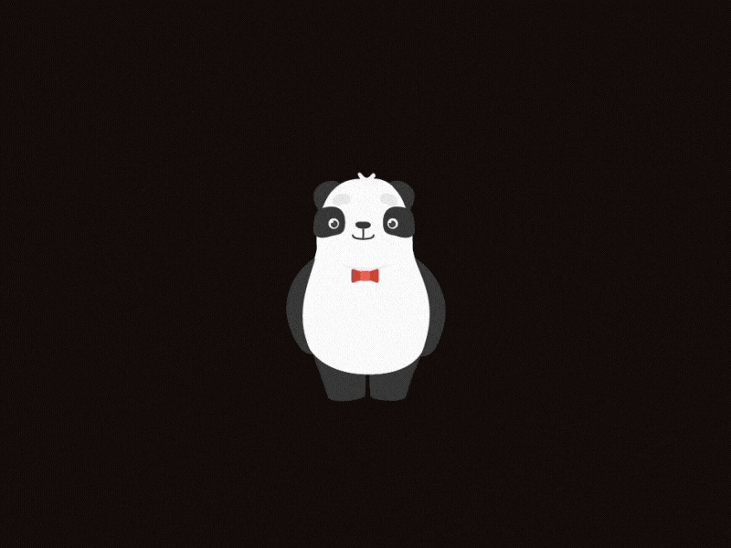 Panda-jump ae character graphic illustration jump motion panda ui