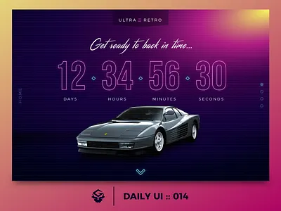Countdown Timer | #dailyui #014 014 80s countdown dailyui illustrator page retro timer