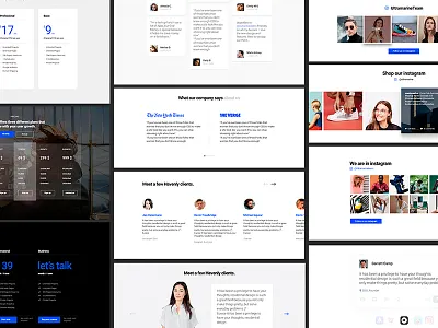 Ultramarine UI Kit app components elements landing page module start up template ui kit ultimate pack web design