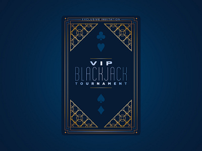 VIP Blackjack Tournament Invitation blackjack casino club diamond invitation jack playing card spade vip