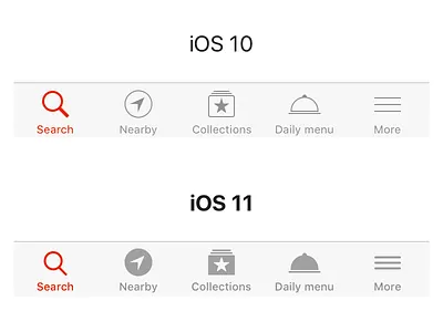 iOS 11 Tab Bar Icon Tweaks 11 bar icon io11 ios tabbar ui