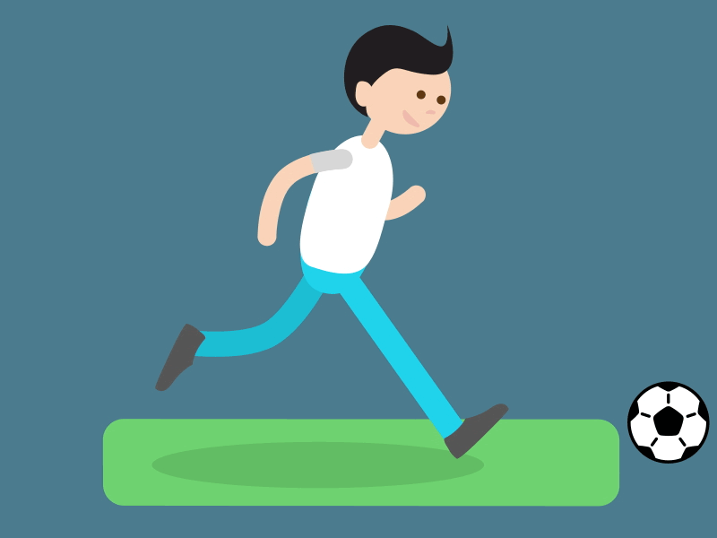 Soccer Dribbble ball gif kick kid loop rubberhose run run cycle running soccer walk cycle