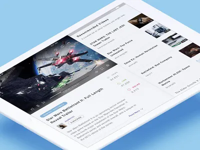 Video Player Concept iPad apple daily ui design flat design fluent ios ipad tablet ui user experience user interface ux