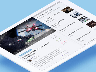 Video Player Concept iPad apple daily ui design flat design fluent ios ipad tablet ui user experience user interface ux