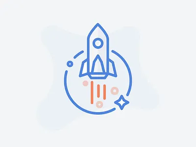 Launch Icon icon illustration launch line icon statistics